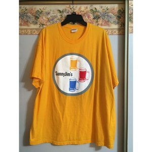 Sunny Jim's 2XL Yellow Pittsburgh Football Local Tavern Landmark T-Shirt Top